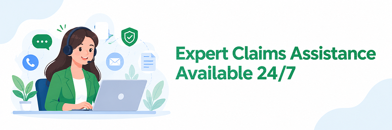 Expert claims assistance available 24/7